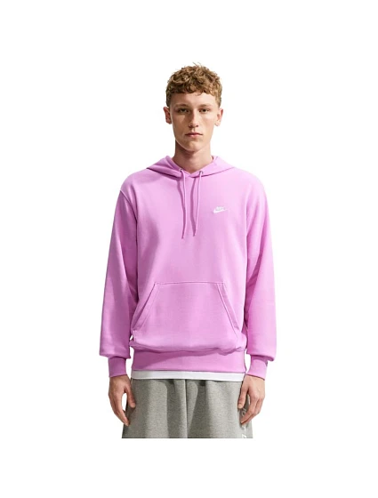Pánská mikina Nike Club FT PO Hoodie, růžová, FN3866 503