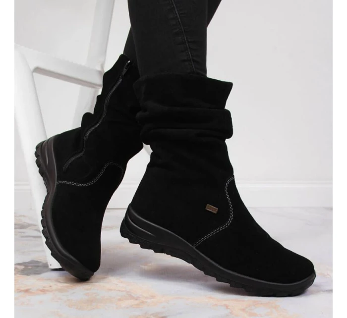 RIEKER W RKR130 zateplené kožené čižmy RIEKER W RKR130 zateplené kožené čižmy