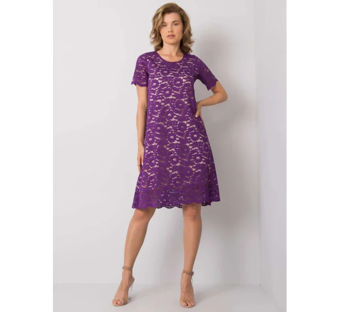 Šaty LK SK 506732.39P tmavo fialová