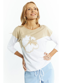 Monnari Tričká Dámske tričko s aplikáciou Multi Beige