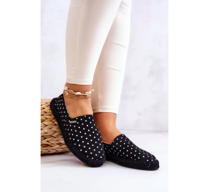 Dámské módní espadrilky Polka Dots Big Star - černé Dámské módní espadrilky Polka Dots Big Star - černé