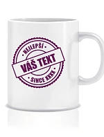 Personalizovaný klasický biely hrnček 300 ml – najlepší xx SINCE xx