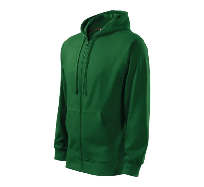 Trendy Zipper mikina pánská lahvově zelená