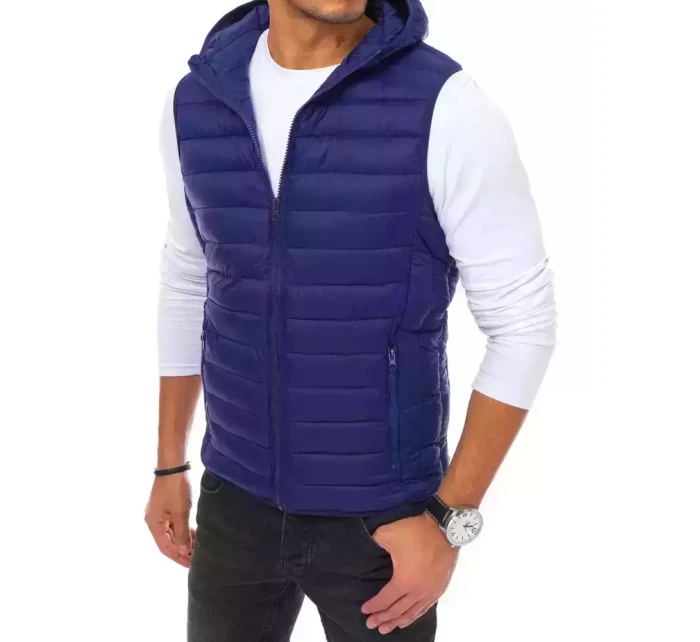 Pánska tmavomodrá vesta FashionStreet TX3938