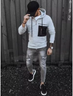 Pánská šedá mikina model 21966815 - Dstreet