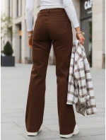 Dámské džíny s vysokým pasem a širokými nohavicemi hnědé Dstreet model 21996087 - FashionStreet