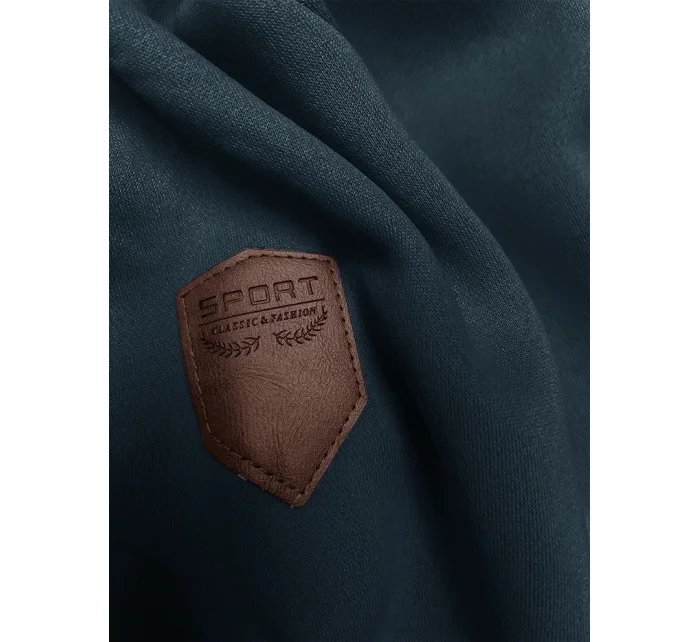 Hrubšia dámska mikina s pruhmi v morskej šedej farbe (2302)