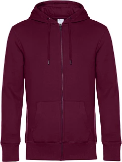 B&C KING Zipped Pánská mikina s kapucí dark cherry model 22484159