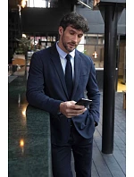 NEOBLU Marcel Men Pánsky piké sako 24.3169 šedá melírovaná