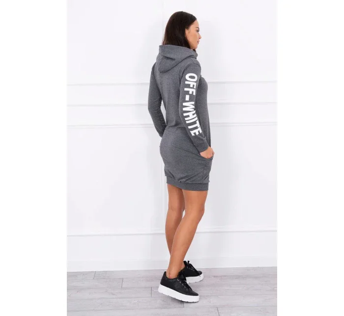 Off White šaty graphite melange