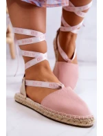 Damskie Wiązane Espadryle Big Star JJ274864 Różowe
