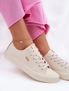 Dámske plátenné tenisky Big Star - béžové