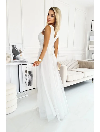 Dámské večerní šaty model 18411410 ecru - BICOTONE