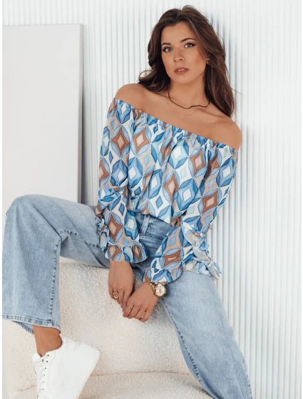 Dámská pruhovaná halenka blue Dstreet model 21974873 - FashionStreet Dámská pruhovaná halenka blue Dstreet model 21974873 - FashionStreet