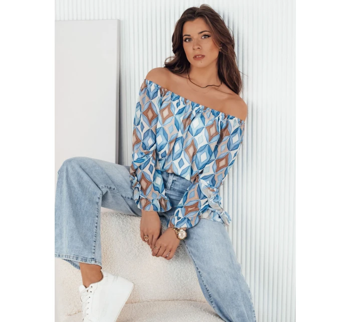 Dámská pruhovaná halenka blue Dstreet model 21974873 - FashionStreet Dámská pruhovaná halenka blue Dstreet model 21974873 - FashionStreet