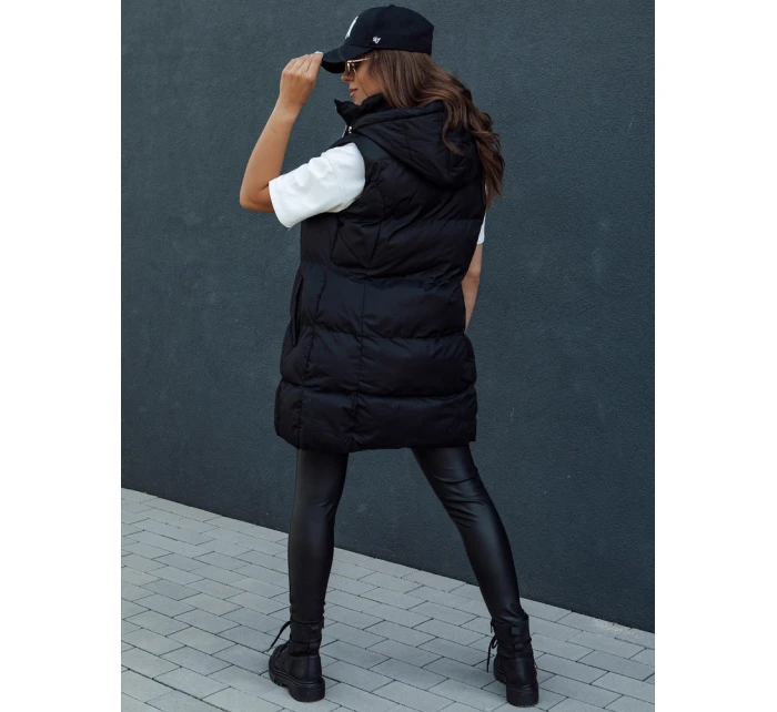 Dámská prošívaná dlouhá vesta černá Dstreet model 21979701 - FashionStreet