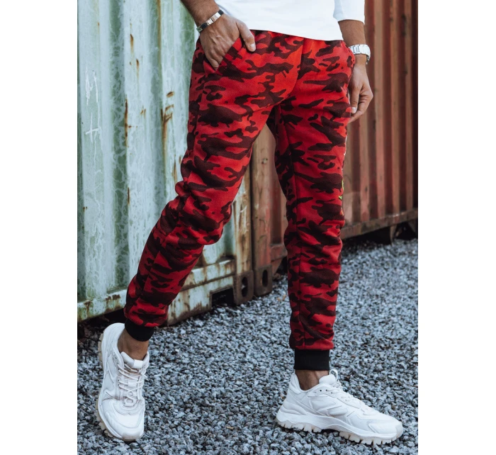 Pánské tepláky s potiskem moro červené model 21980066 - Dstreet