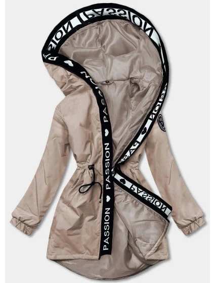 Dámska oversize bunda parka v cappuccino farbe (B8080-12) Dámska oversize bunda parka v cappuccino farbe (B8080-12)