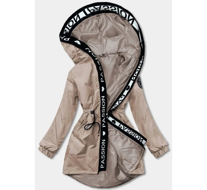 Dámska oversize bunda parka v cappuccino farbe (B8080-12) Dámska oversize bunda parka v cappuccino farbe (B8080-12)