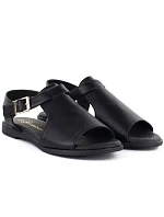 Dámske kožené sandále čierne Cambell 19391