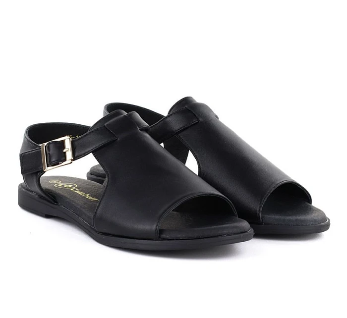 Dámske kožené sandále čierne Cambell 19391