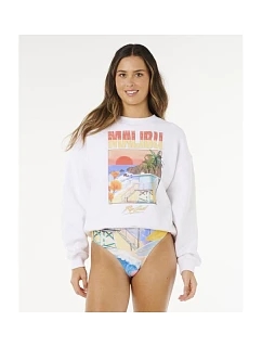 Dámska mikina RIP CURL Hayley O O/S Drop Shldr Crew biela pánska
