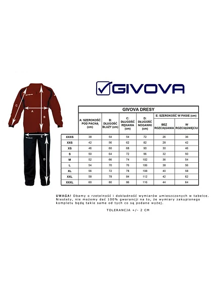 Unisex tepláková souprava Visa v tmavě modré a bílé barvě model 15950236 - Givova