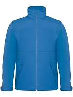B&C Hooded Softshell /kids Dětská 3-vrstvá softshellová bunda 01.0969 azure