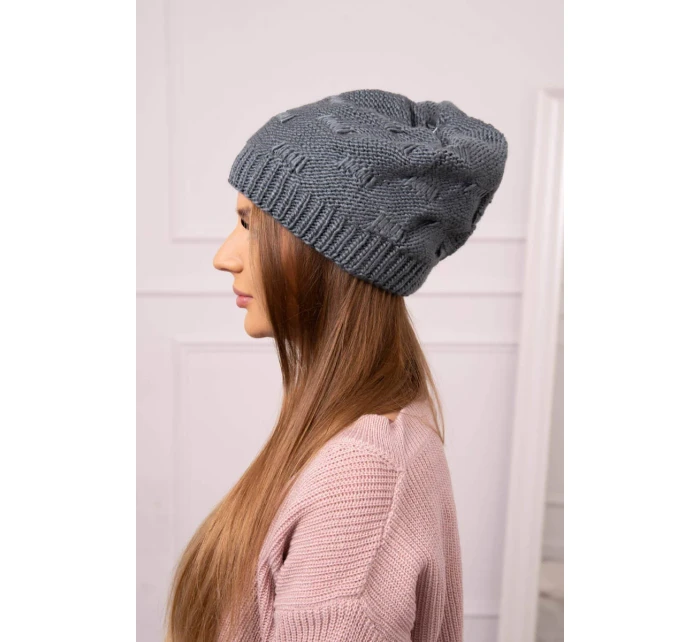 Dámska čiapka Nastia K373 tmavo šedá