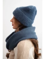 Dámská souprava s čepicí a z měkké džínové pleteniny model 21441706 - K-Fashion