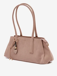 Eko semišová kabelka s přívěskem Béžová model 22111610 - Flora&Co