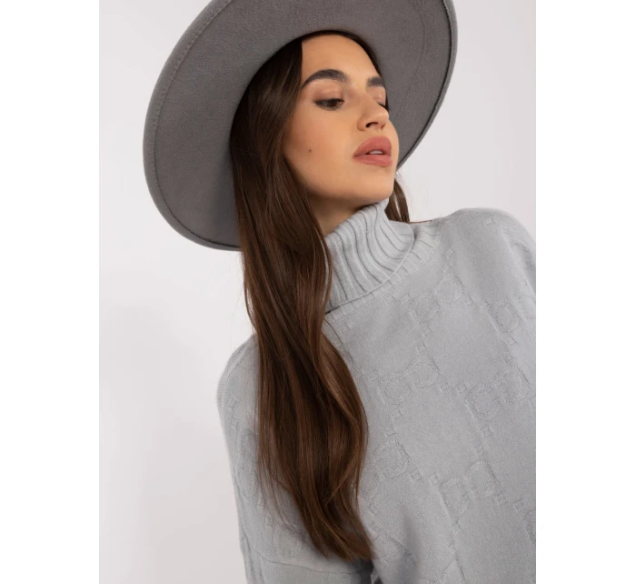 Sweter AT SW szary model 20470297 - FPrice Sweter AT SW szary model 20470297 - FPrice