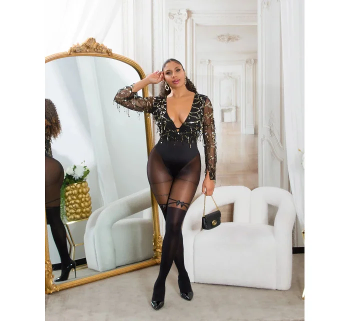 Sexi pančuchy W71002 čierne - In-Stylefashion