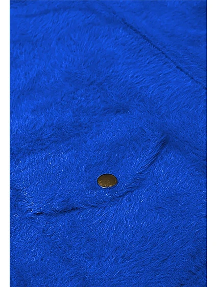 Krátká vlněná bunda typu "alpaka" v chrpové barvě model 18420063 - MADE IN ITALY