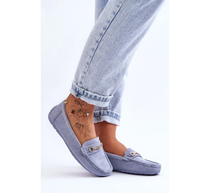 Damskie Klasyczne Zamszowe Mokasyny Niebieskie Corinell Damskie Klasyczne Zamszowe Mokasyny Niebieskie Corinell