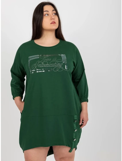 Tunika RV TU model 18617581 ciemny zielony - FPrice Tunika RV TU model 18617581 ciemny zielony - FPrice