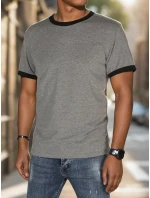 Pánske základné sivé tričko FashionStreet RX5663