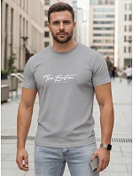 Tshirt męski bawełniany z nadrukiem The Boston szary model 22305532 - FashionStreet
