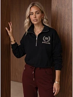 Bluza damska ocieplana ze stójką i czarna model 22554597 - FashionStreet