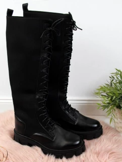 Dámske čižmy Bagger s ponožkou black Sabatina