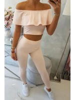 Frill set púder ružový