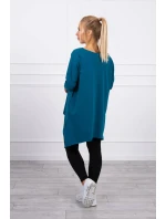 Oversize blúzka s potlačou dúhových pier marine Oversize blúzka s potlačou dúhových pier marine