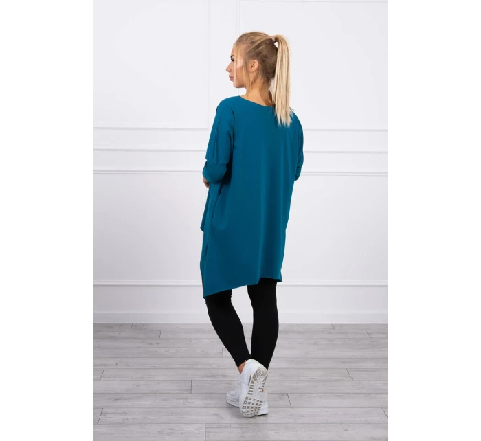 Oversize blúzka s potlačou dúhových pier marine Oversize blúzka s potlačou dúhových pier marine