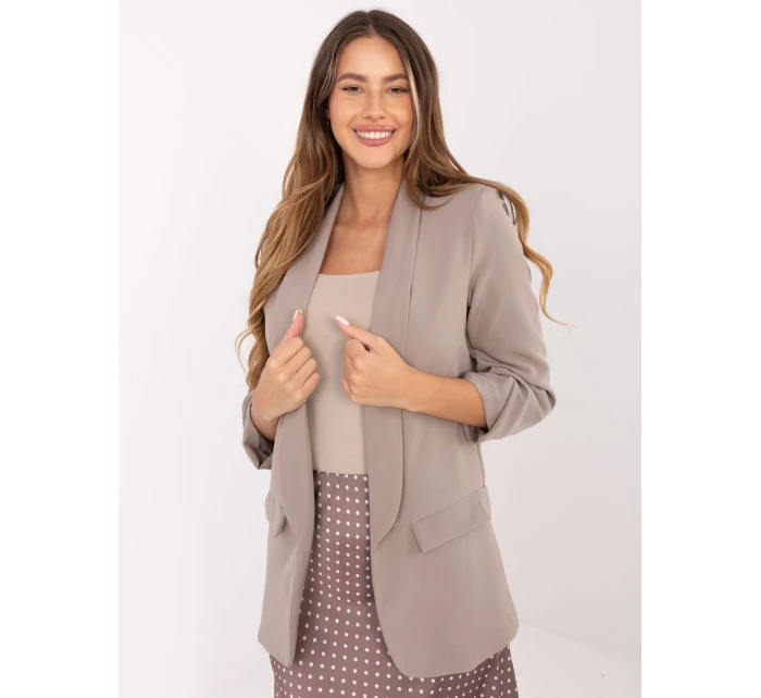 Marynarka IT MA model 21480431 ciemny bezowy - FPrice Marynarka IT MA model 21480431 ciemny bezowy - FPrice