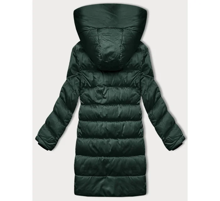 Zimowa pikowana kurtka damska ciemny zielony model 21248151 - S'WEST