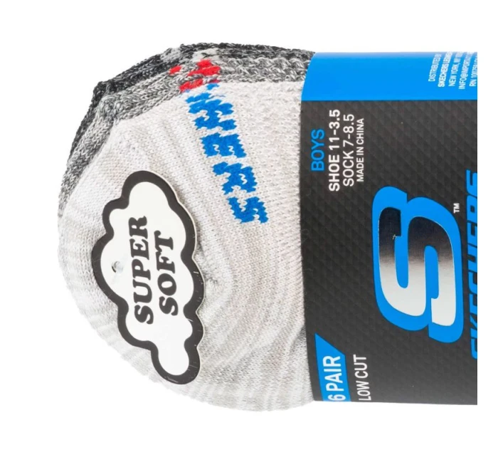 6ks Chlapecké ponožky bez froté Grey model 21387740 - Skechers 6ks Chlapecké ponožky bez froté Grey model 21387740 - Skechers