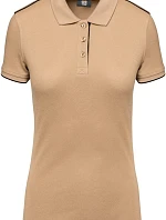 WK WK 271 Dámske pracovné polo tričko z piké „Day-to-Day“ 20.W271 camel/black