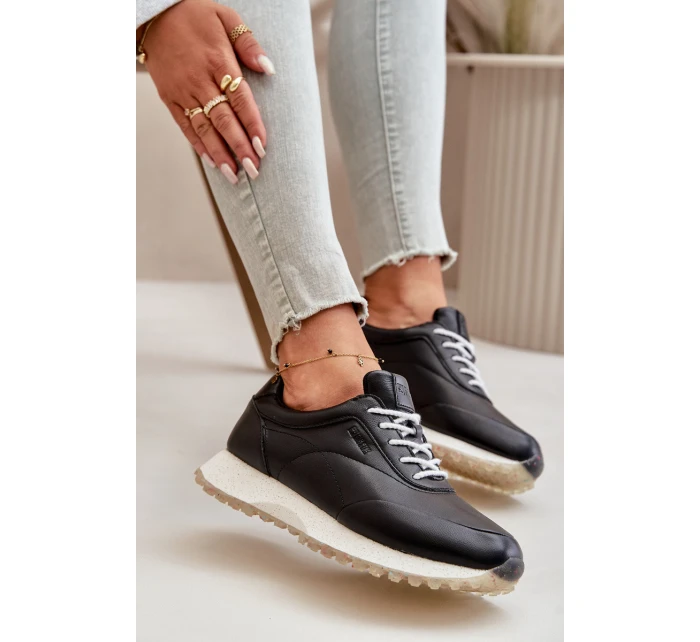 Dámské Sneakers Sportovní Obuv Z Eko Kůže Big Star model 21669630 HiPoly System Černé - Big Star Shoes