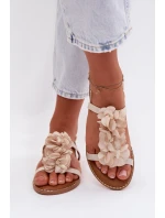 Dámské ploché sandály s ozdobnými květinami model 21961023 - Boto