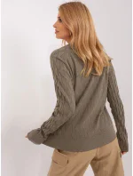 Sweter AT SW model 18904835 khaki - FPrice Sweter AT SW model 18904835 khaki - FPrice